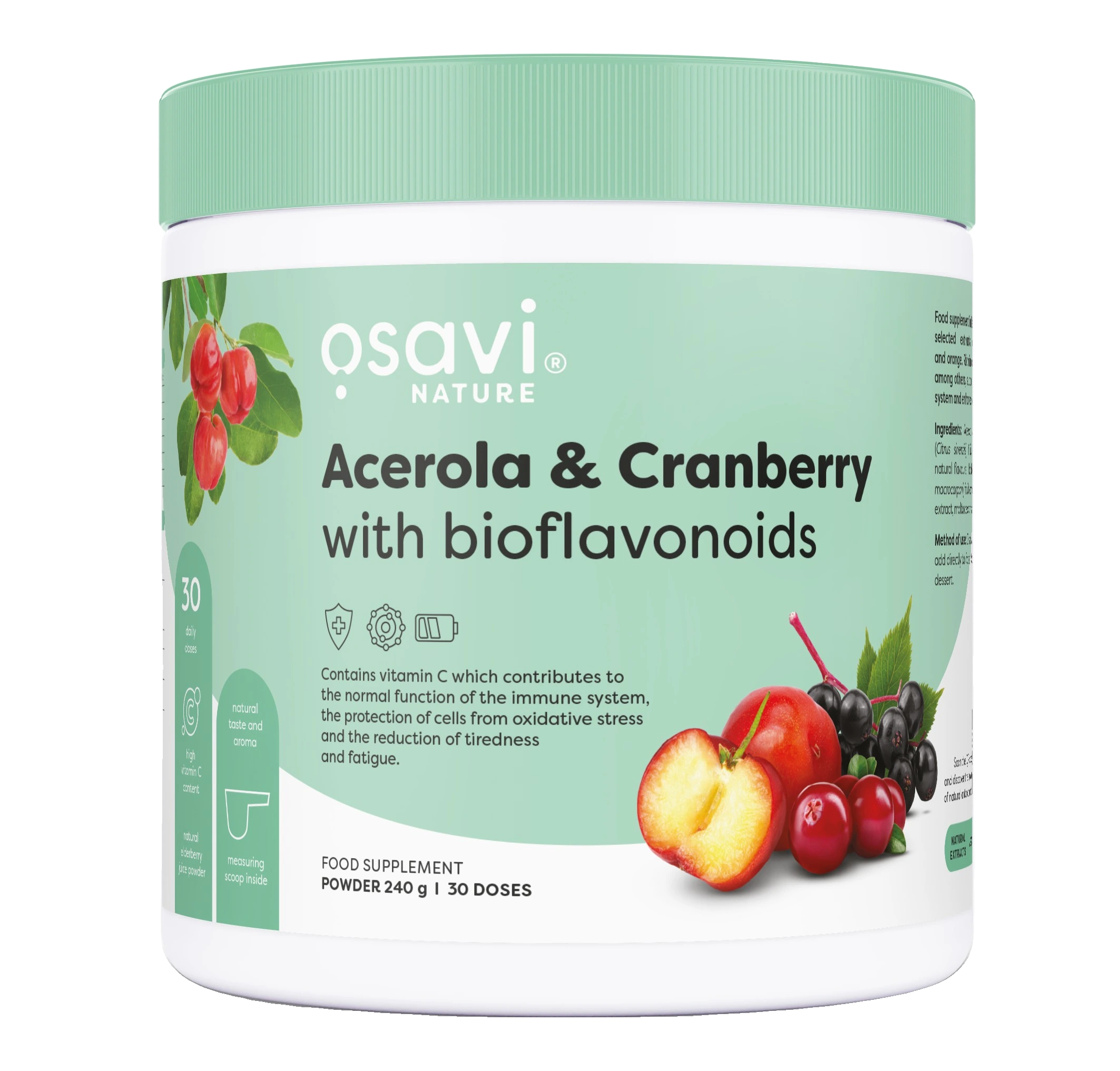 Acerola & Cranberry with Bioflavonoids - 240 grams
