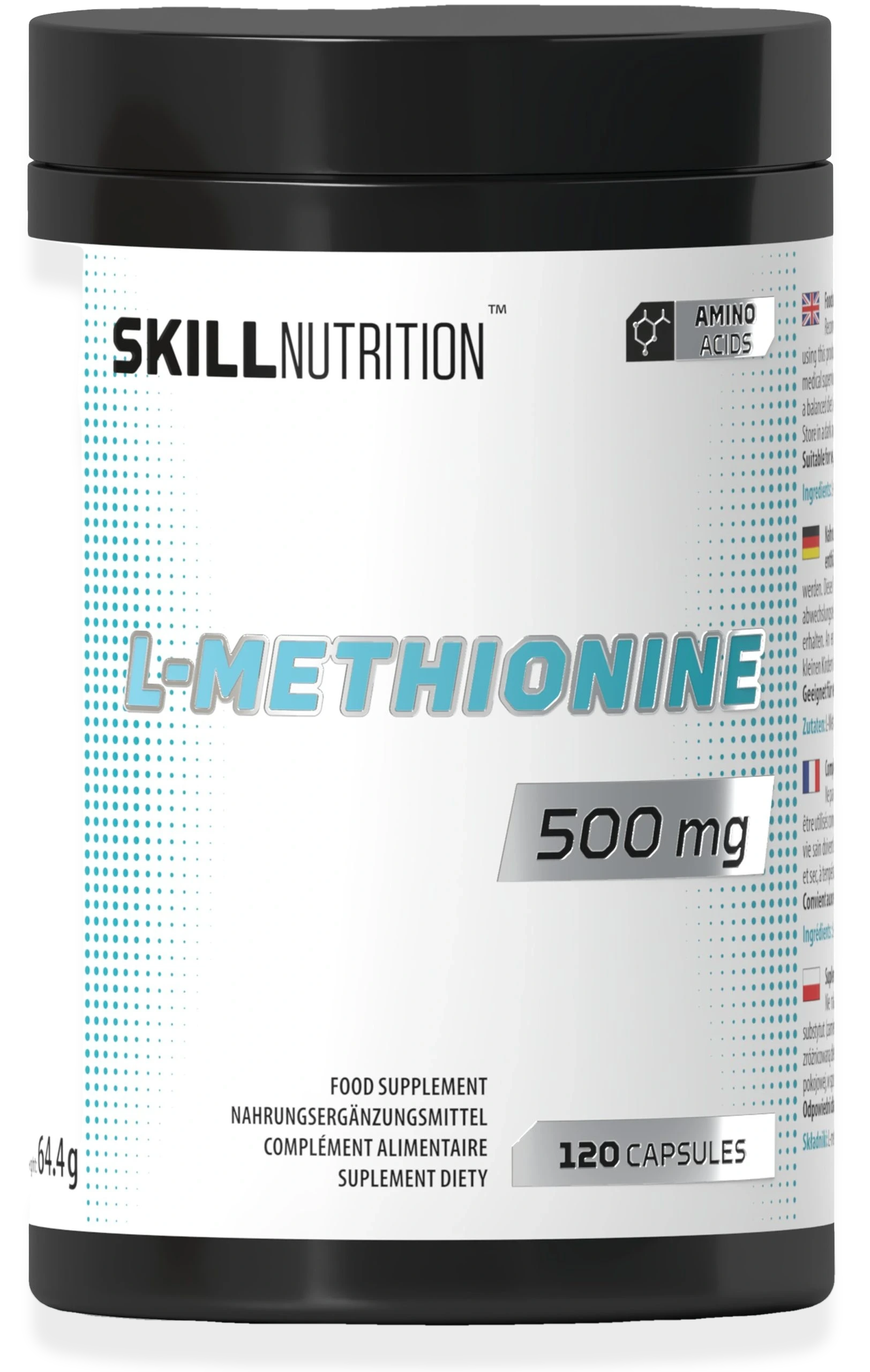 L-Methionine, 500mg - 120 vegan caps