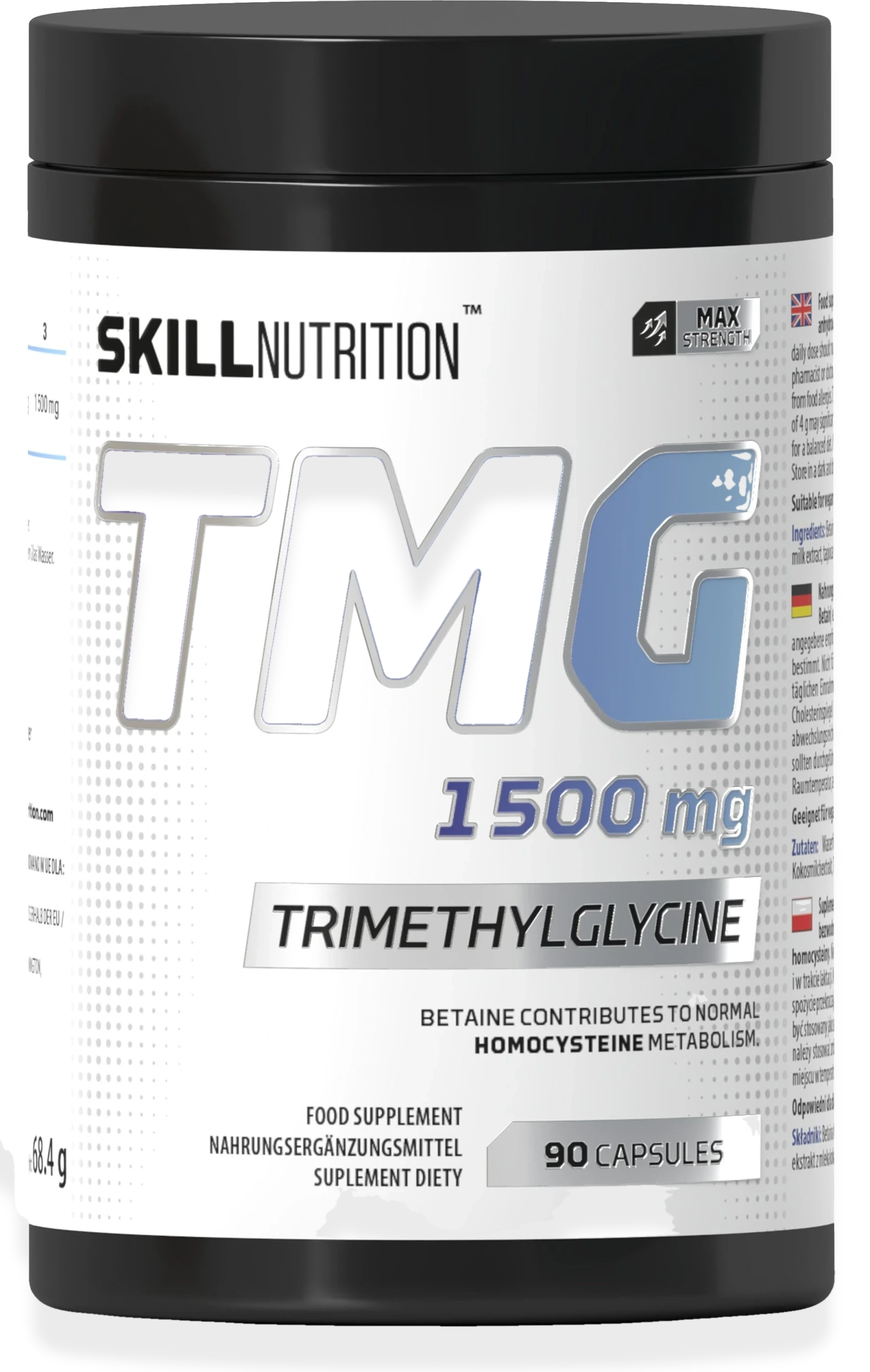 TMG Trimethylglycine, 1500mg - 90 vegan caps