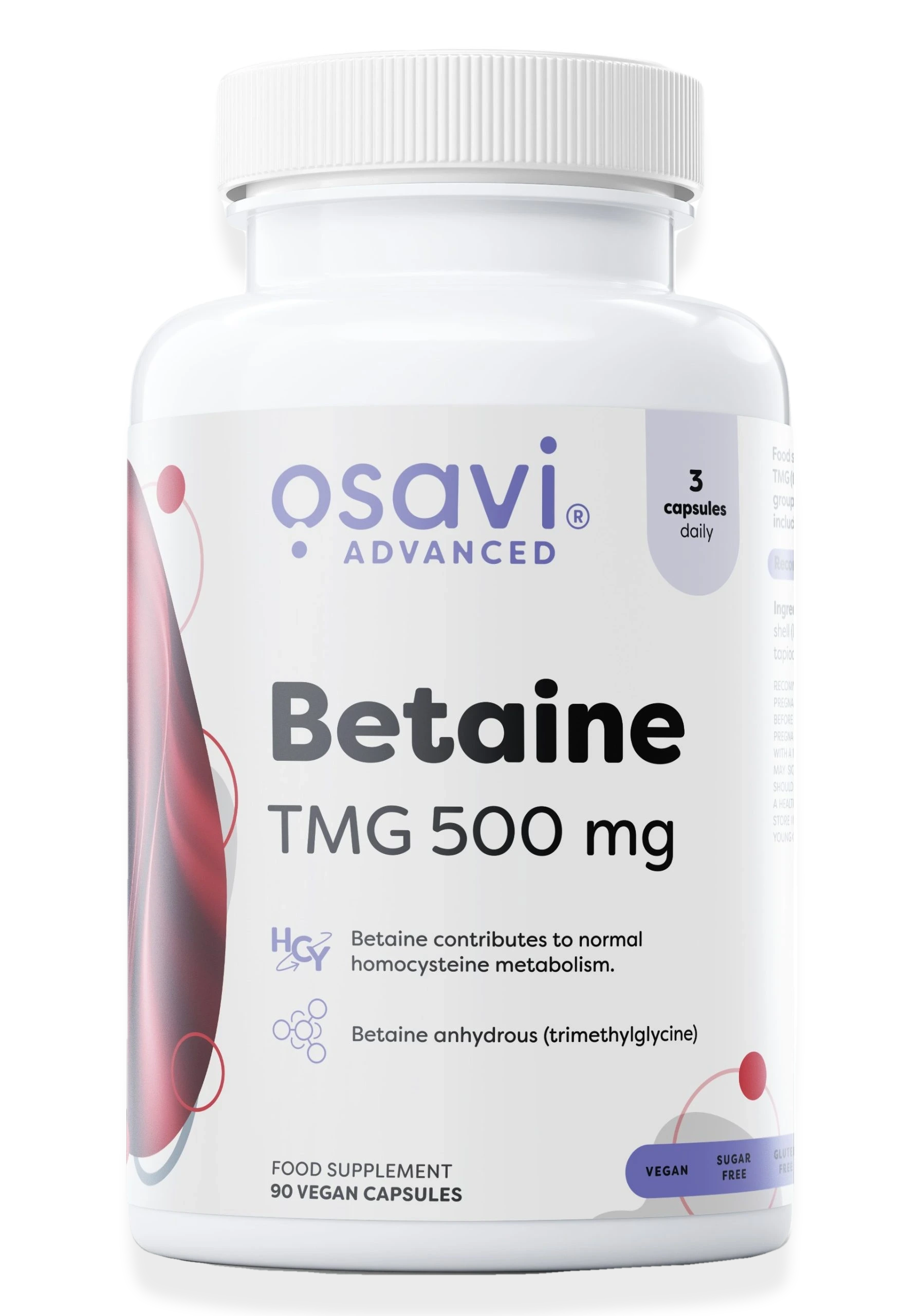 Betaine, TMG 500mg - 90 vegan caps