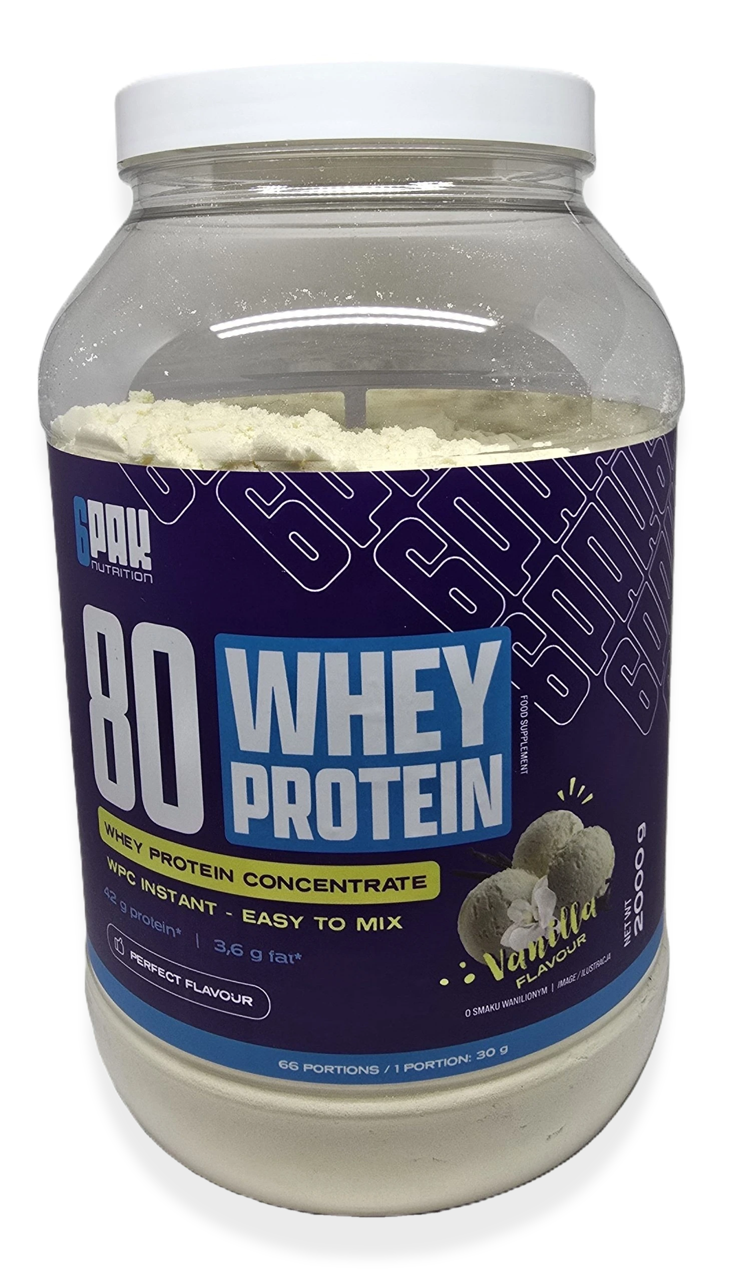 80 Whey Protein, Vanilla - 2000 grams