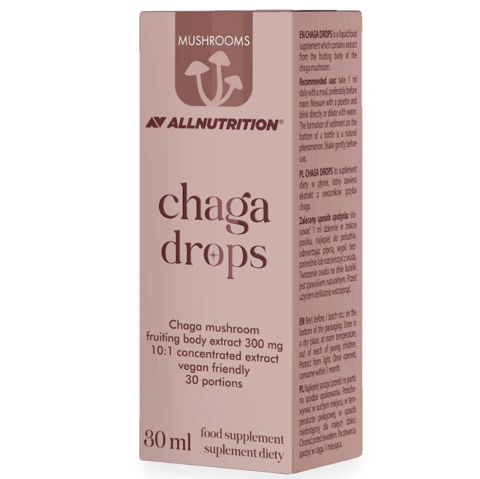 Mushrooms Chaga Drops, 300mg - 30 ml.