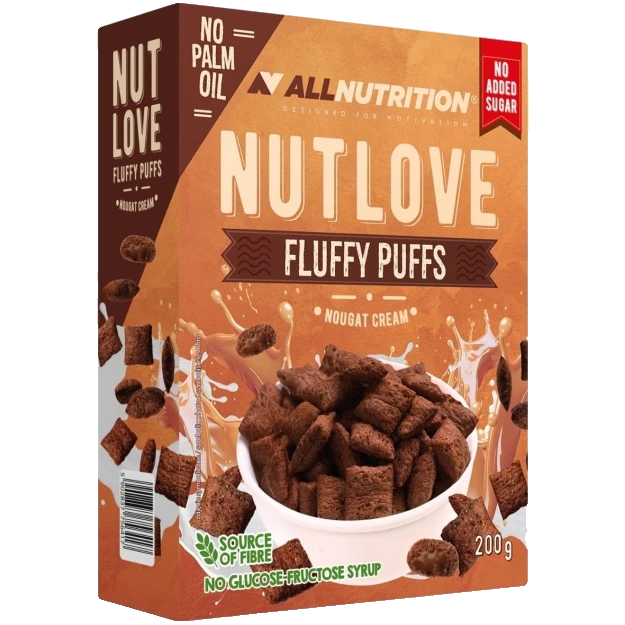 Nutlove Fluffy Puffs, Nougat Cream - 200 grams