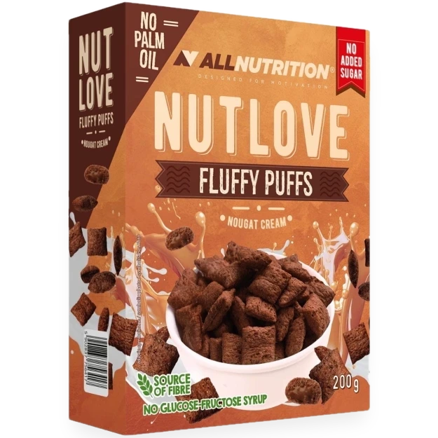 Nutlove Fluffy Puffs, Nougat Cream - 200 grams