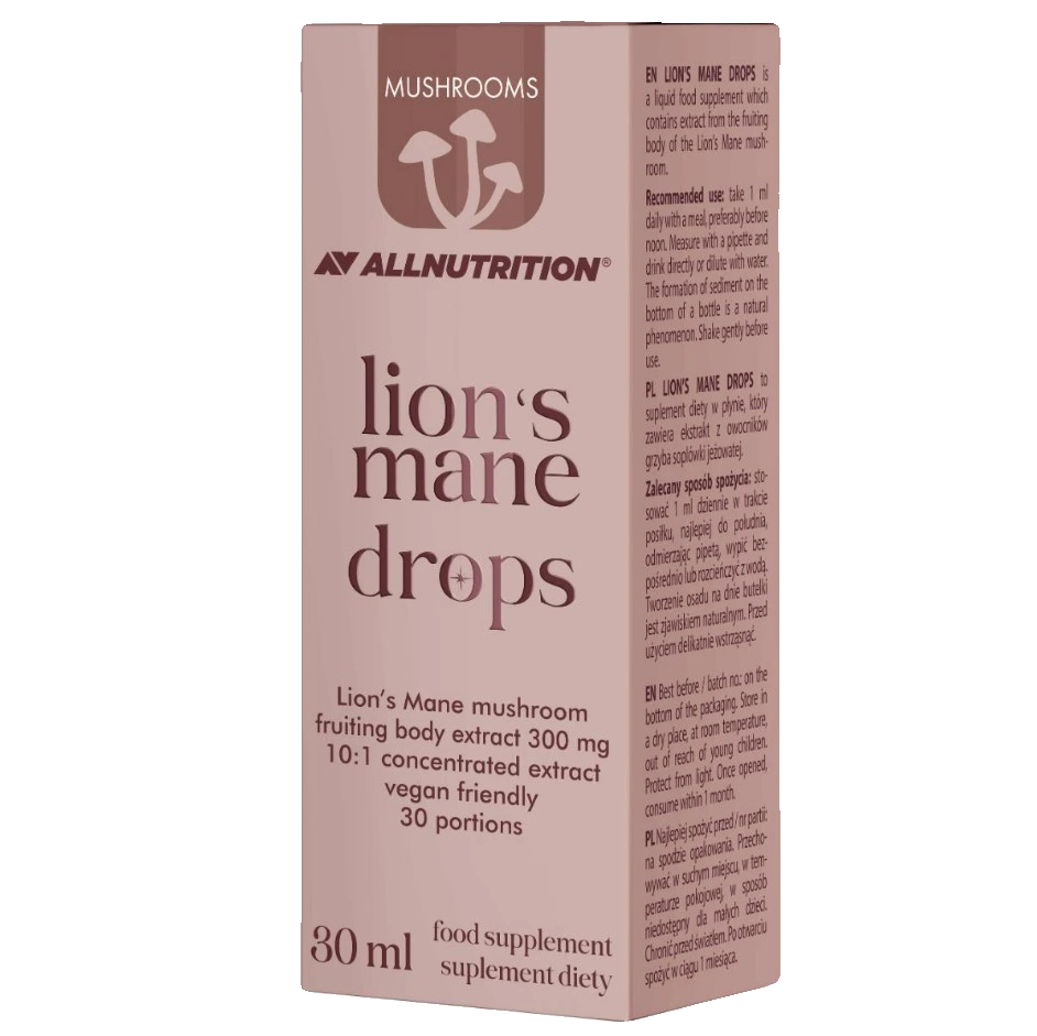 Mushrooms Lion's Mane Drops, 300mg - 30 ml.