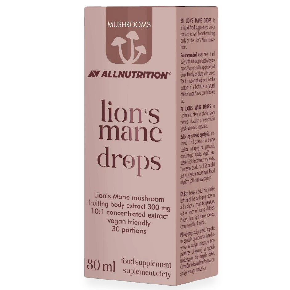 Mushrooms Lion's Mane Drops, 300mg - 30 ml.