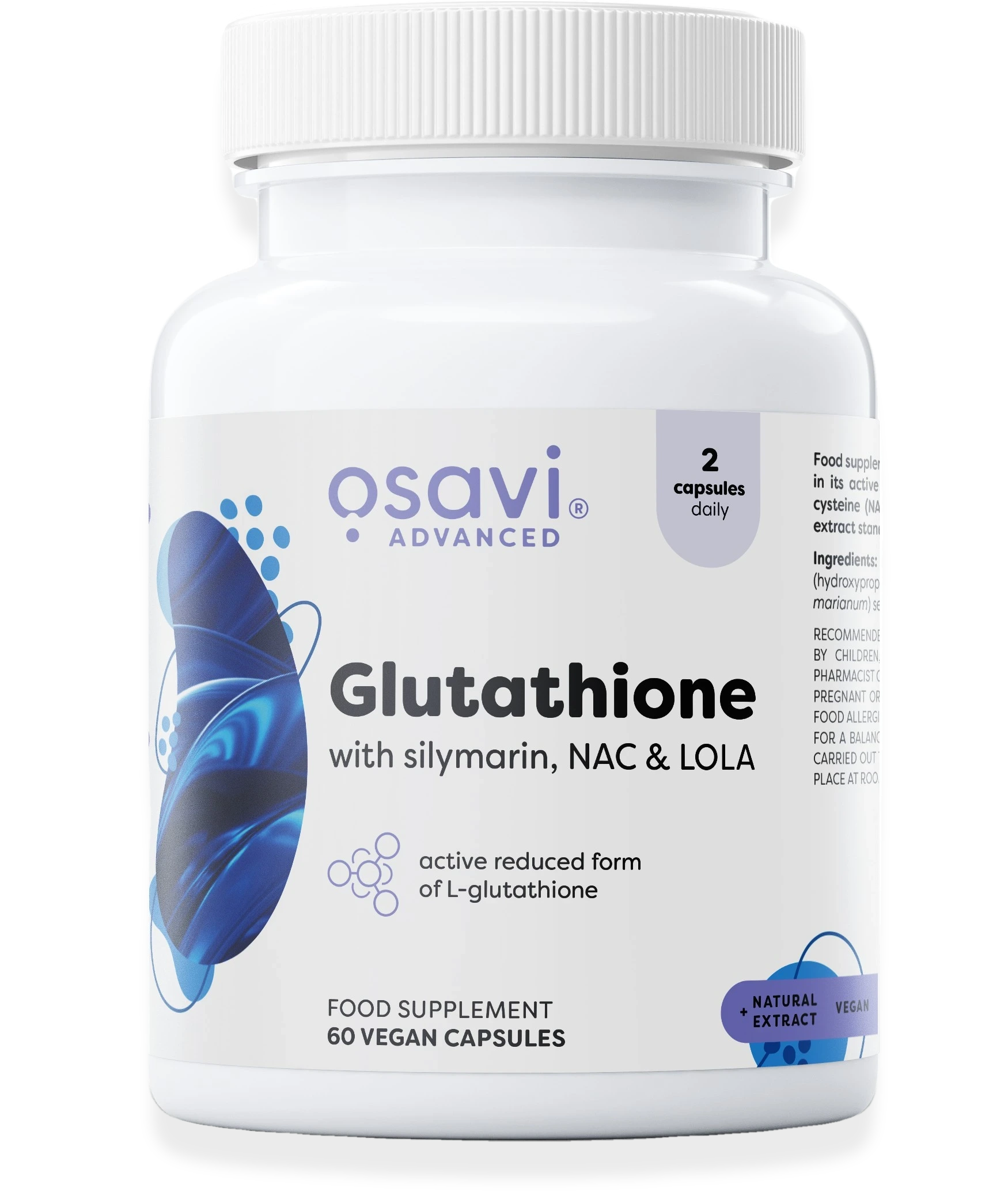 Glutathione with Silymarin, NAC & LOLA - 60 vegan caps