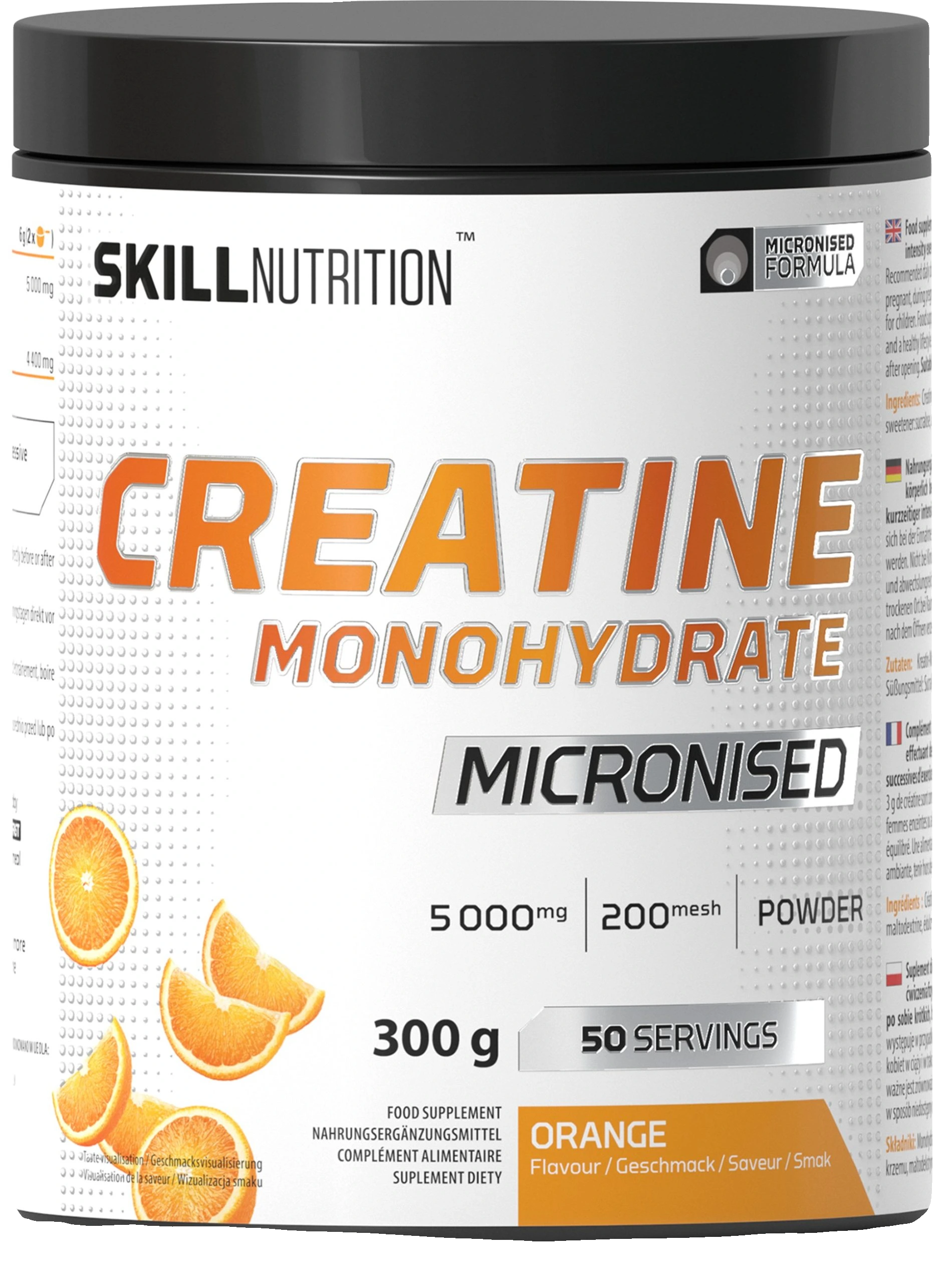 Micronised Creatine Monohydrate Flavoured, Orange - 300 grams