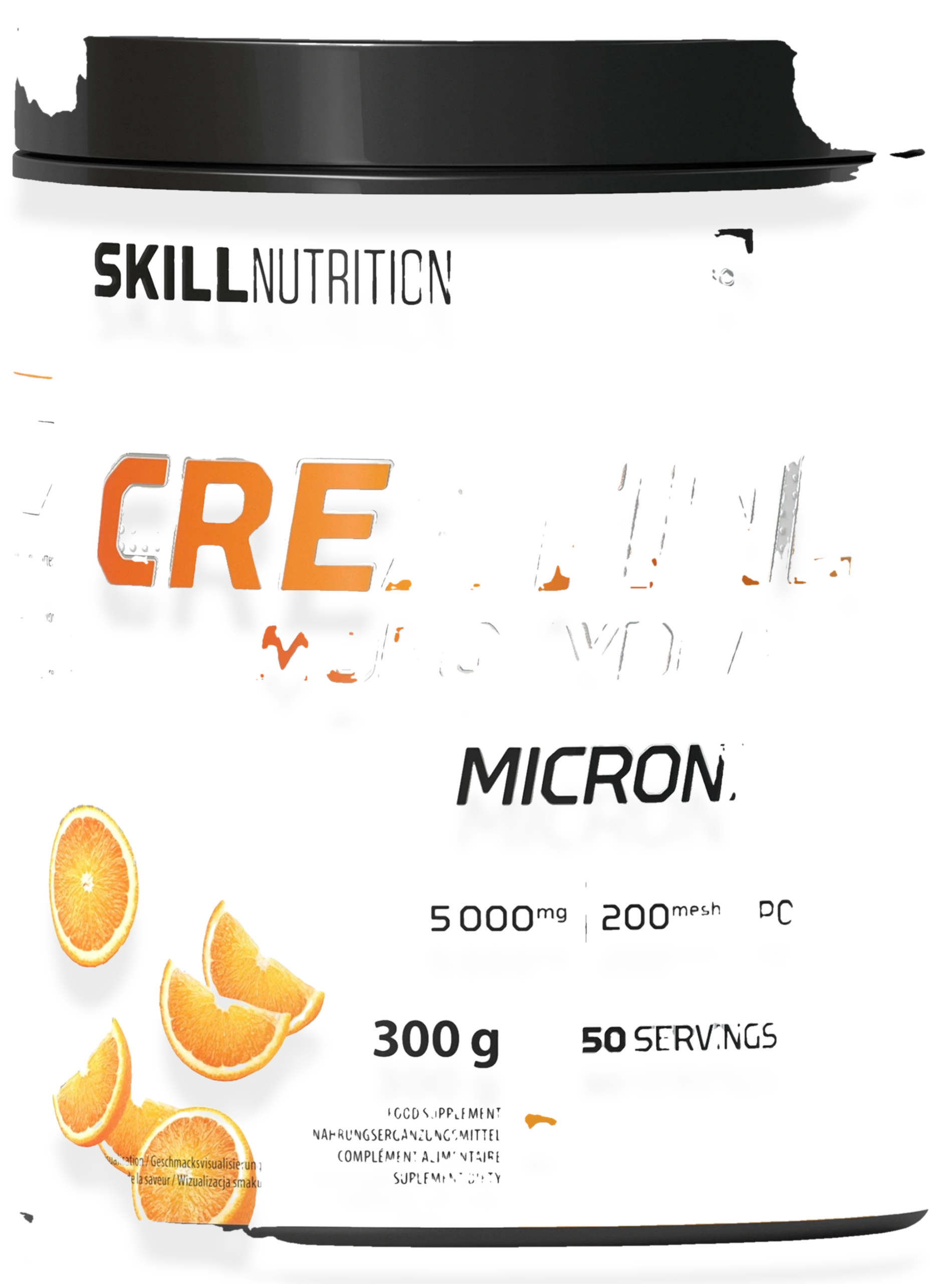 Micronised Creatine Monohydrate Flavoured, Orange - 300 grams