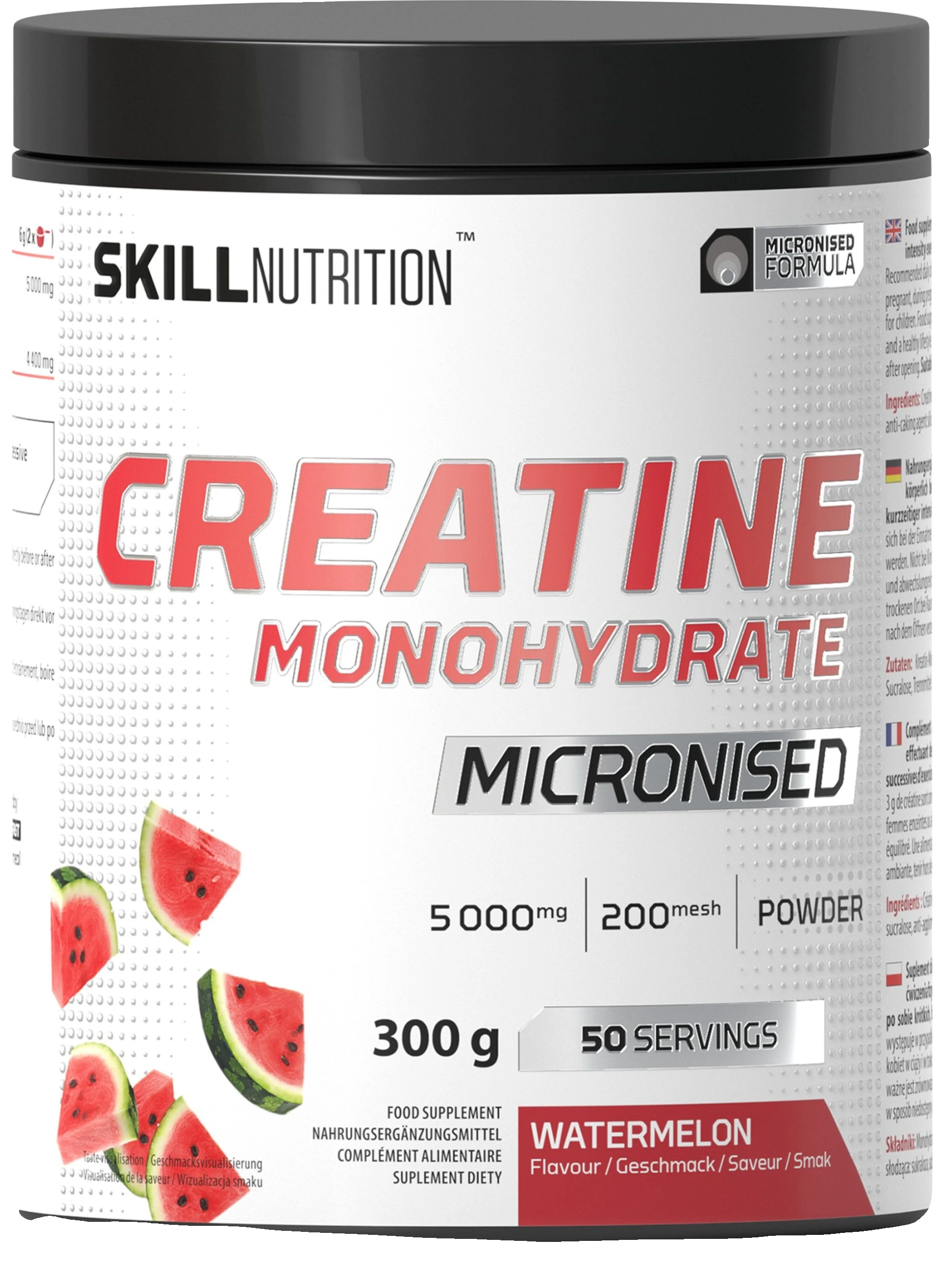 Micronised Creatine Monohydrate Flavoured, Watermelon - 300 grams