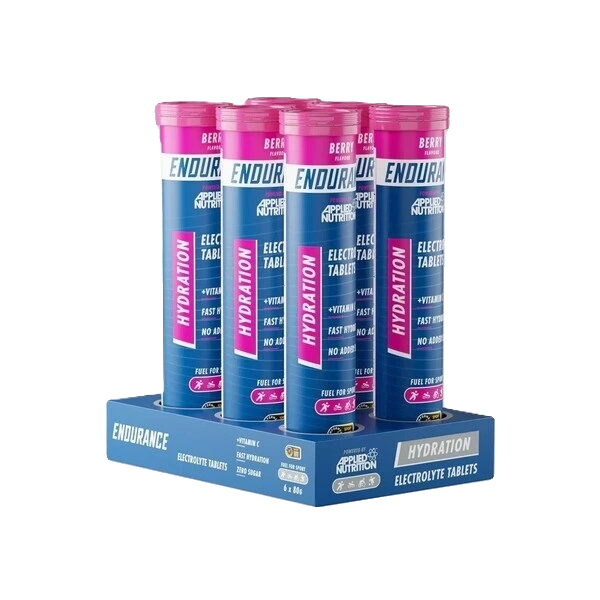 Endurance Hydration Electrolyte Effervescent Tablets, Berry - 6 x 20 tabs