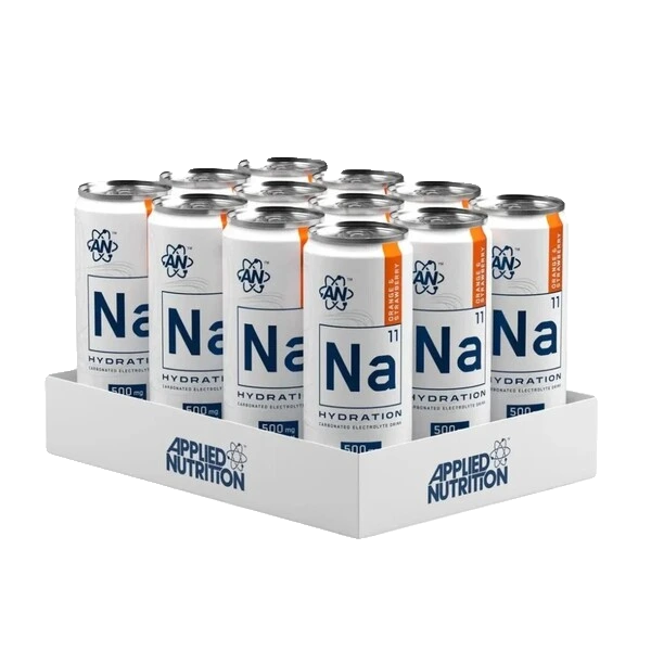 Na11 Hydration Cans, Orange & Strawberry - 12 x 330 ml.