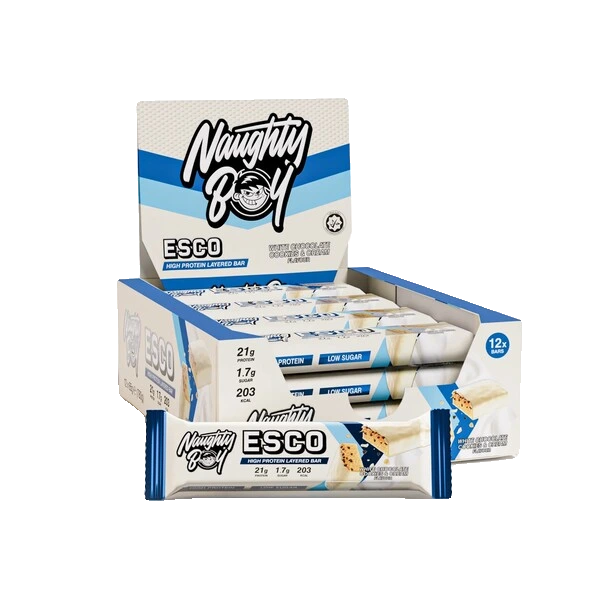 ESCO Protein Bar, White Chocolate Cookies & Cream - 12 x 65g