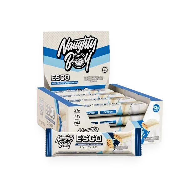 ESCO Protein Bar, White Chocolate Cookies & Cream - 12 x 65g