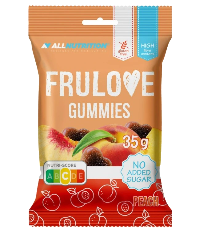 Frulove Gummies, Peach - 35 grams