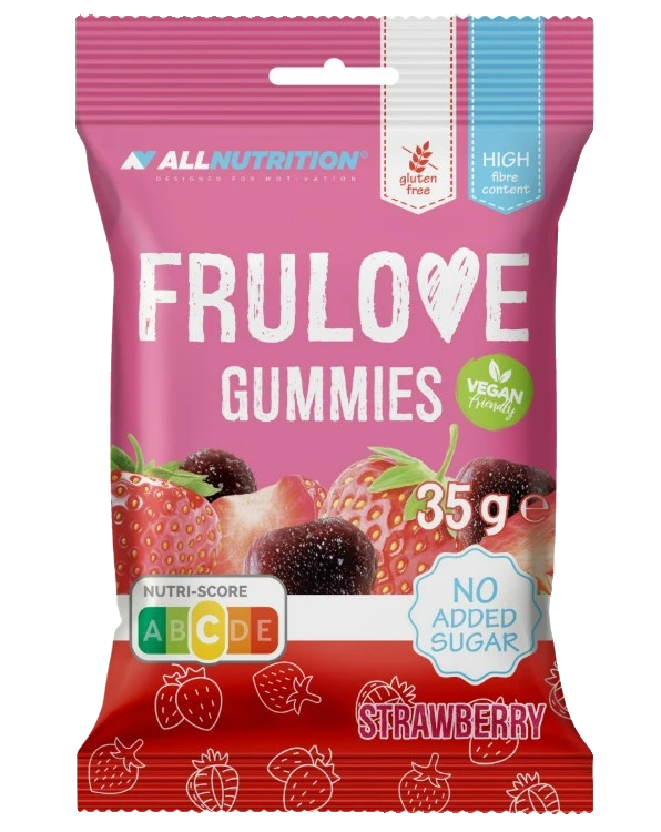 Frulove Gummies, Strawberry - 35 grams