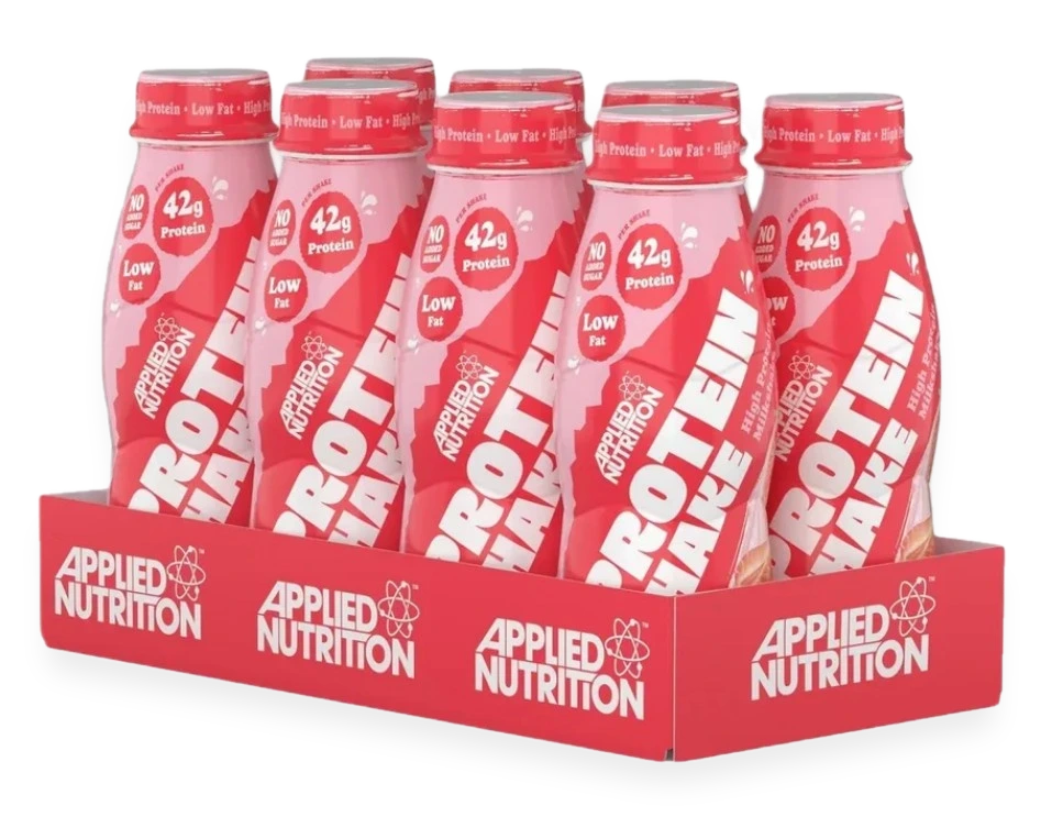 High Protein Shake, Strawberries & Cream - 8 x 500 ml.