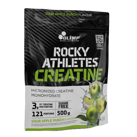 Rocky Athletes Creatine, Sour Apple Punch - 500 grams