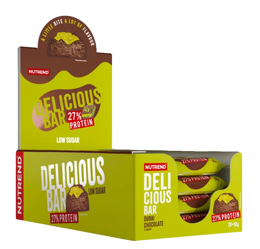 Delicious Protein Bar, Dubai Chocolate - 28 x 50g