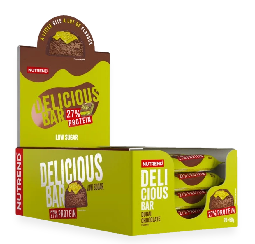 Delicious Protein Bar, Dubai Chocolate - 28 x 50g