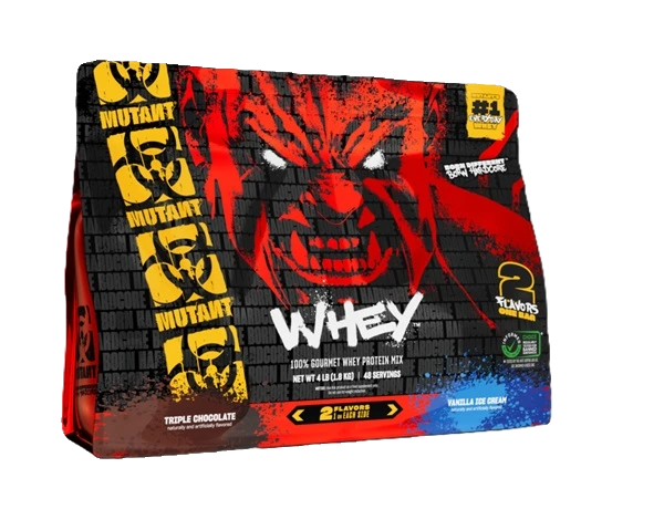 Mutant Whey 2 Flavours, Triple Chocolate & Vanilla Ice Cream - 1800 grams