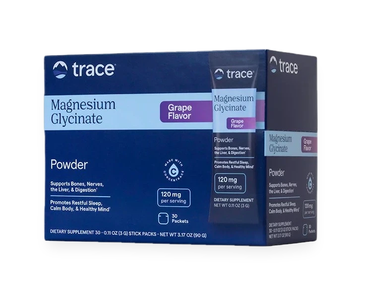 Magnesium Glycinate Powder Stick Packs, Grape - 30 x 3g