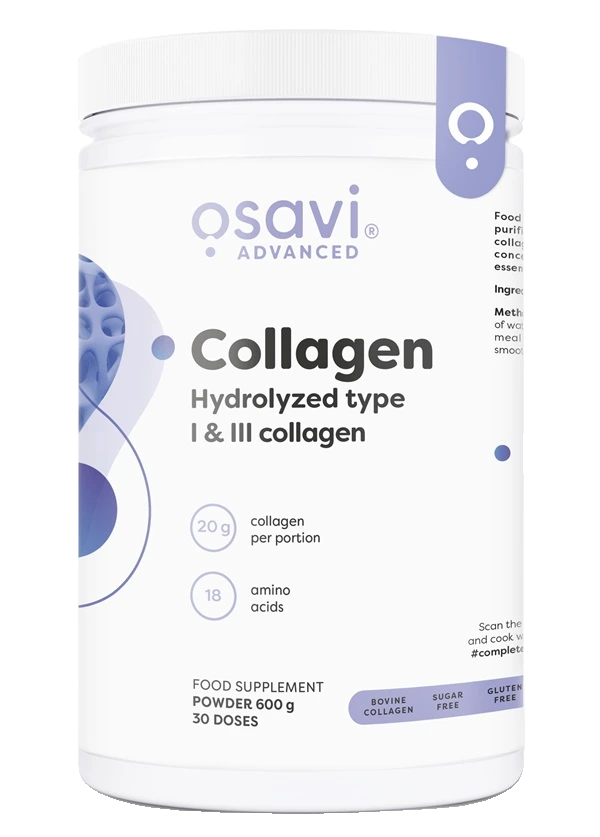 Collagen Hydrolysed Type I & III, Unflavoured - 600 grams
