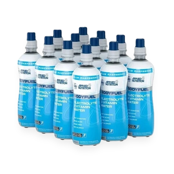 Bodyfuel Electrolyte & Vitamin Water, Blue Raspberry - 12 x 500 ml.