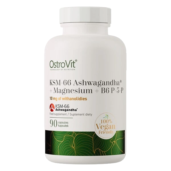 KSM-66 Ashwagandha + Magnesium + B6 P-5-P - 90 caps