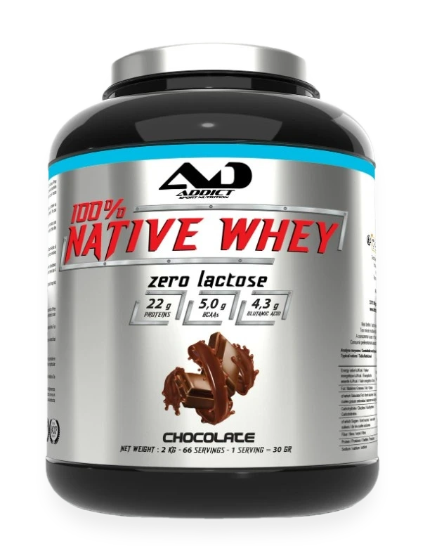 100% Native Whey Zero Lactose, Chocolate - 2000 grams