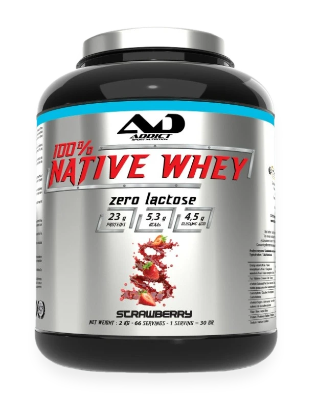 100% Native Whey Zero Lactose, Strawberry - 2000 grams