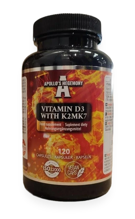 Vitamin D3 with K2 MK7 - 120 vcaps