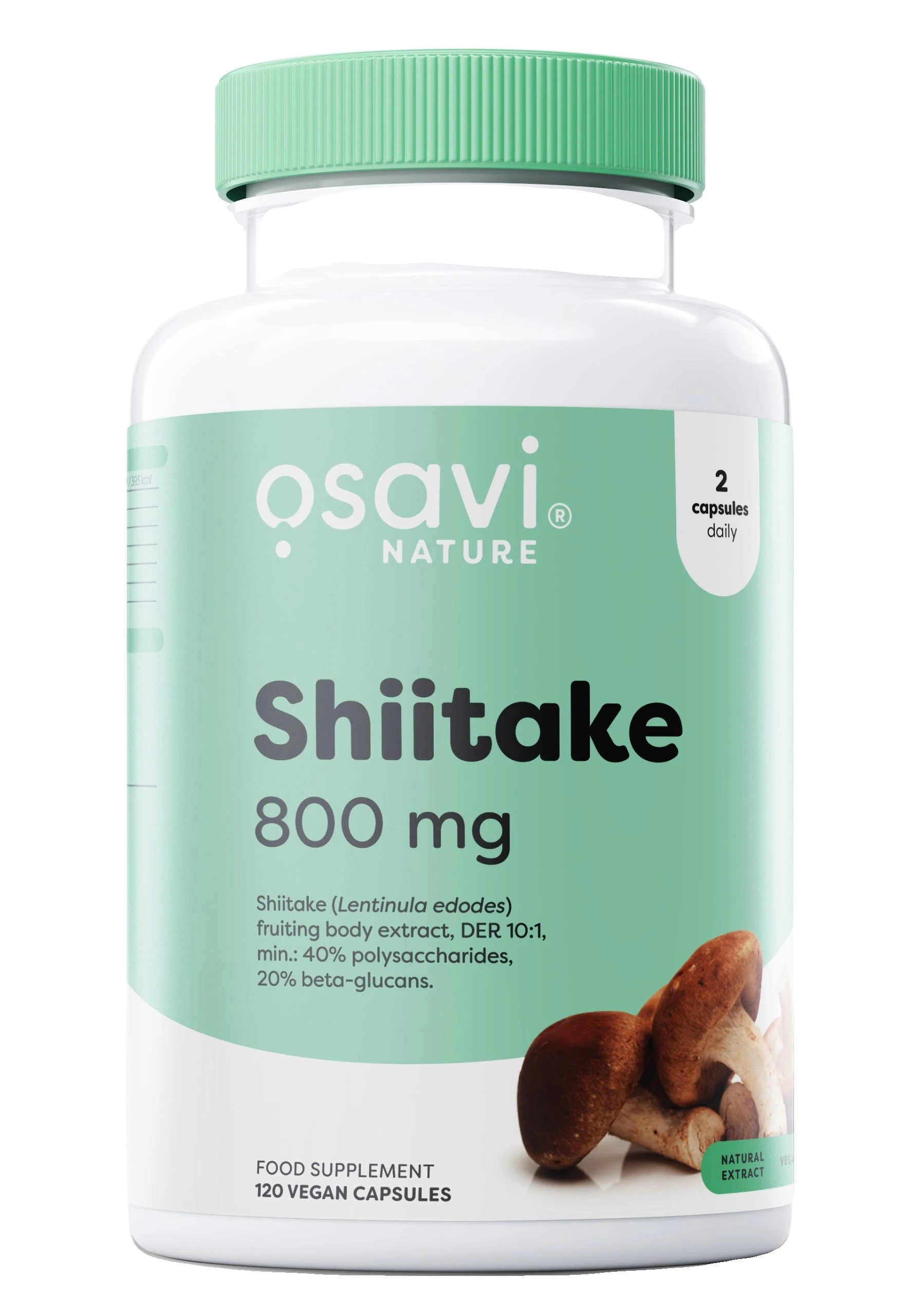 Shiitake, 800mg - 120 vegan caps
