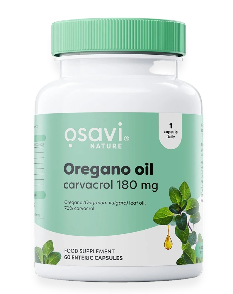 Oregano Oil Carvacrol, 180mg - 60 enteric caps
