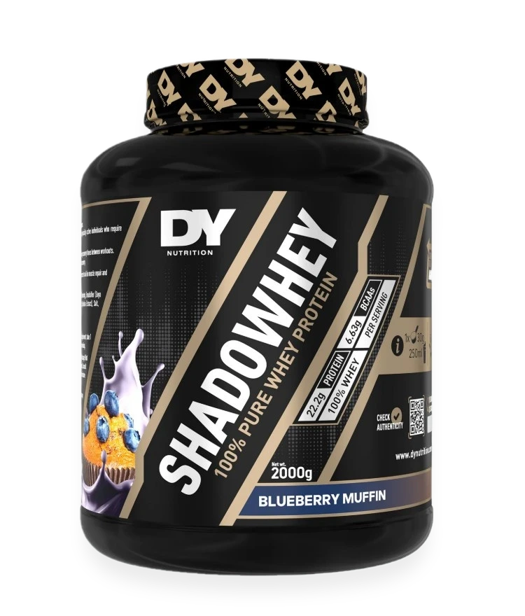 ShadoWhey 100% Pure Whey Protein, Blueberry Muffin - 2000 grams