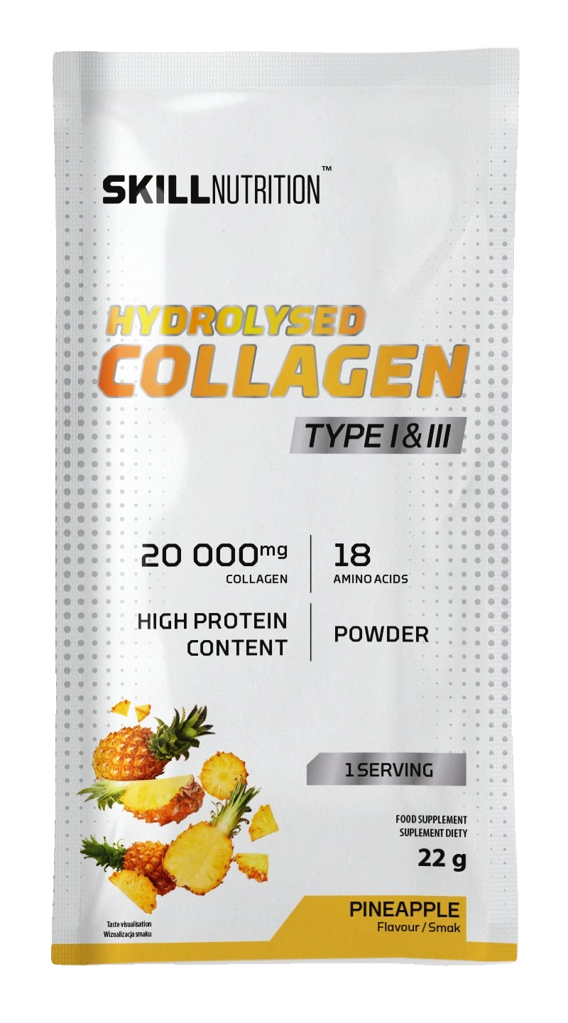 Hydrolysed Collagen Type I & III, Pineapple - 22 grams (1 serving)