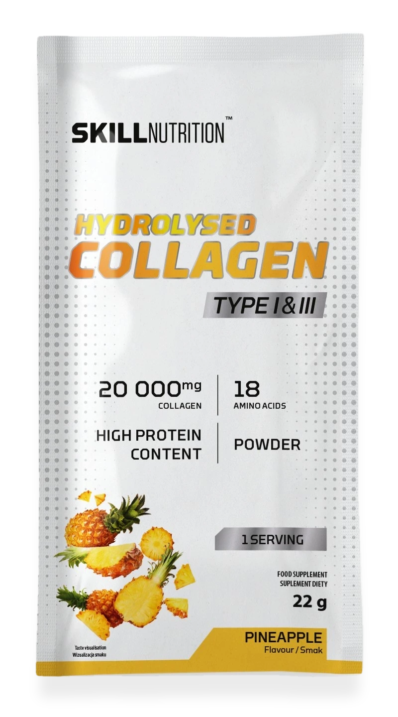 Hydrolysed Collagen Type I & III, Pineapple - 22 grams (1 serving)