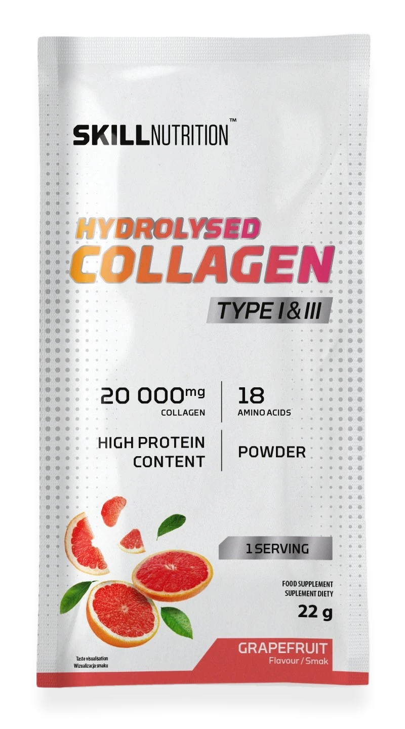 Hydrolysed Collagen Type I & III, Grapefruit - 22 grams (1 serving)
