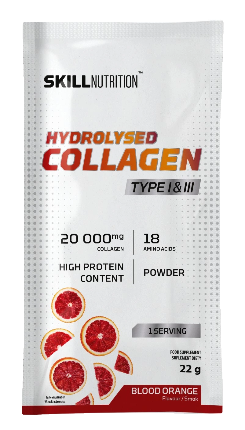 Hydrolysed Collagen Type I & III, Blood orange - 22 grams (1 serving)