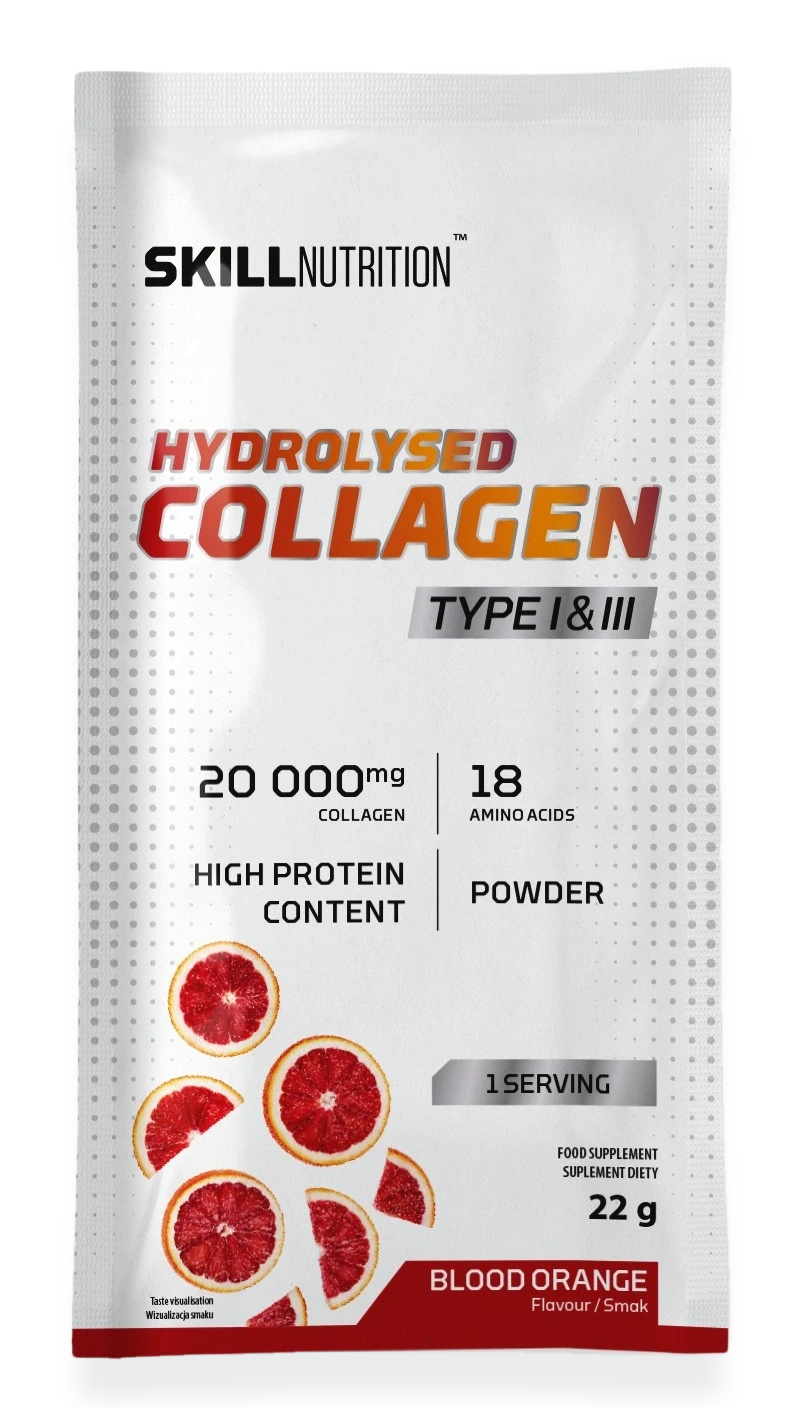 Hydrolysed Collagen Type I & III, Blood orange - 22 grams (1 serving)