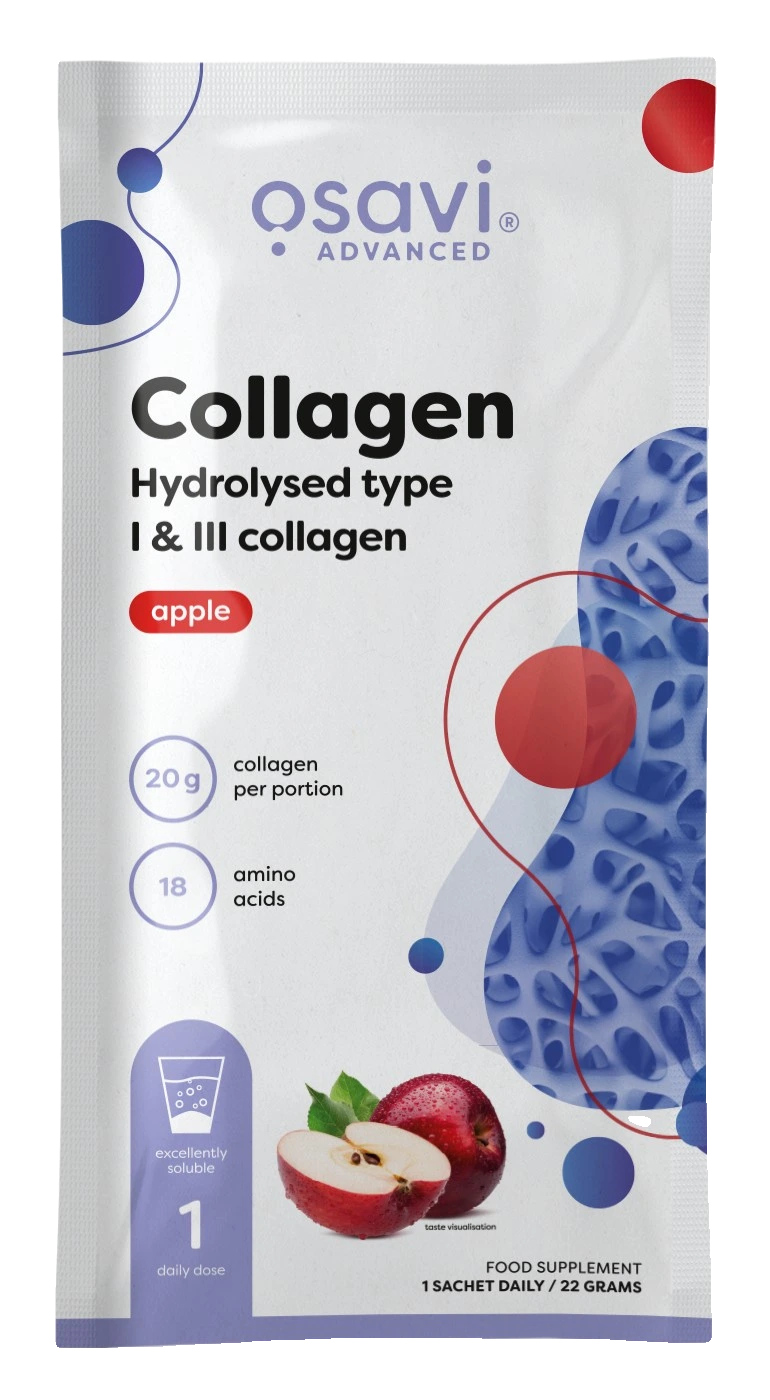 Collagen Hydrolysed Type I & III, Apple - 22 grams (1 serving)