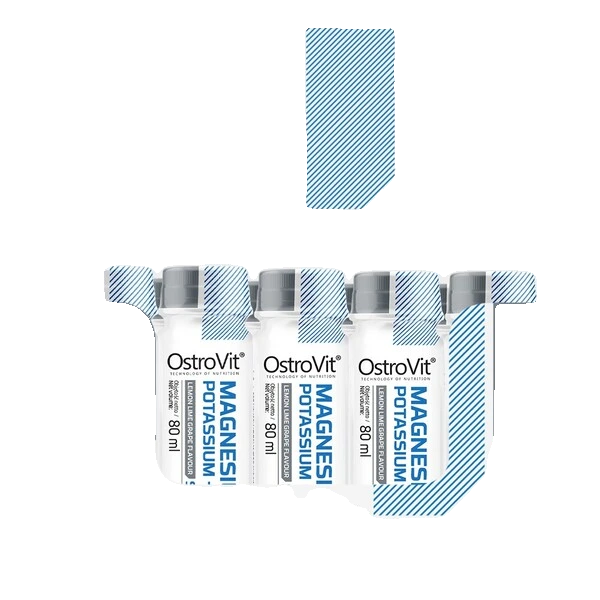 Magnesium Potassium + B6 Shot, Lemon Lime Grape - 20 x 80 ml.