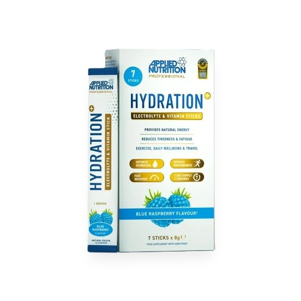 Hydration + Electrolyte & Vitamin Powder Stick Packs, Blue Raspberry - 7 x 8g