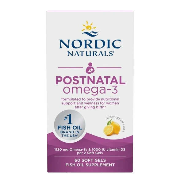 Postnatal Omega-3, 1120mg Lemon - 60 softgels