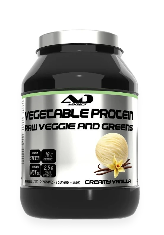Vegetable Protein Raw Veggie and Greens, Creamy Vanilla - 750 grams