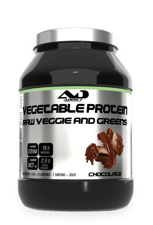 Vegetable Protein Raw Veggie and Greens, Chocolate - 750 grams