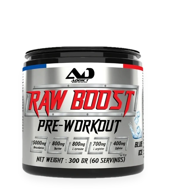 Raw Boost Pre-Workout, Blue Ice - 300 grams