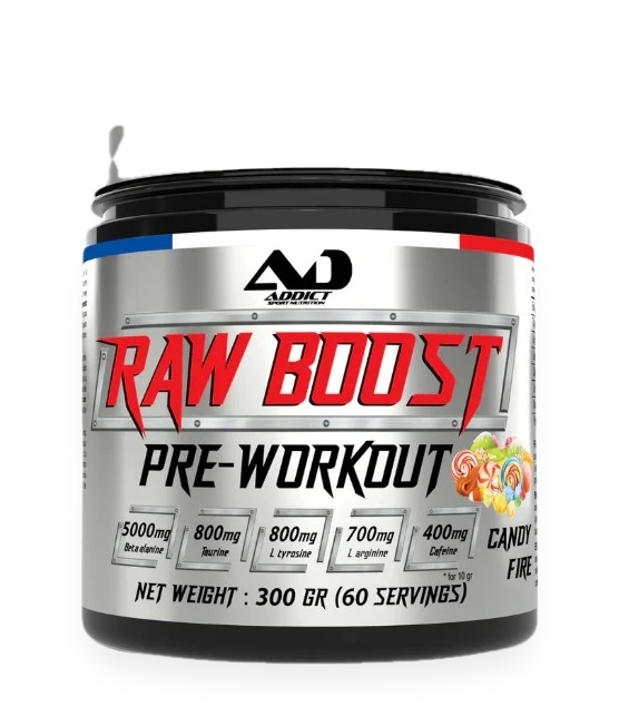 Raw Boost Pre-Workout, Candy Fire - 300 grams