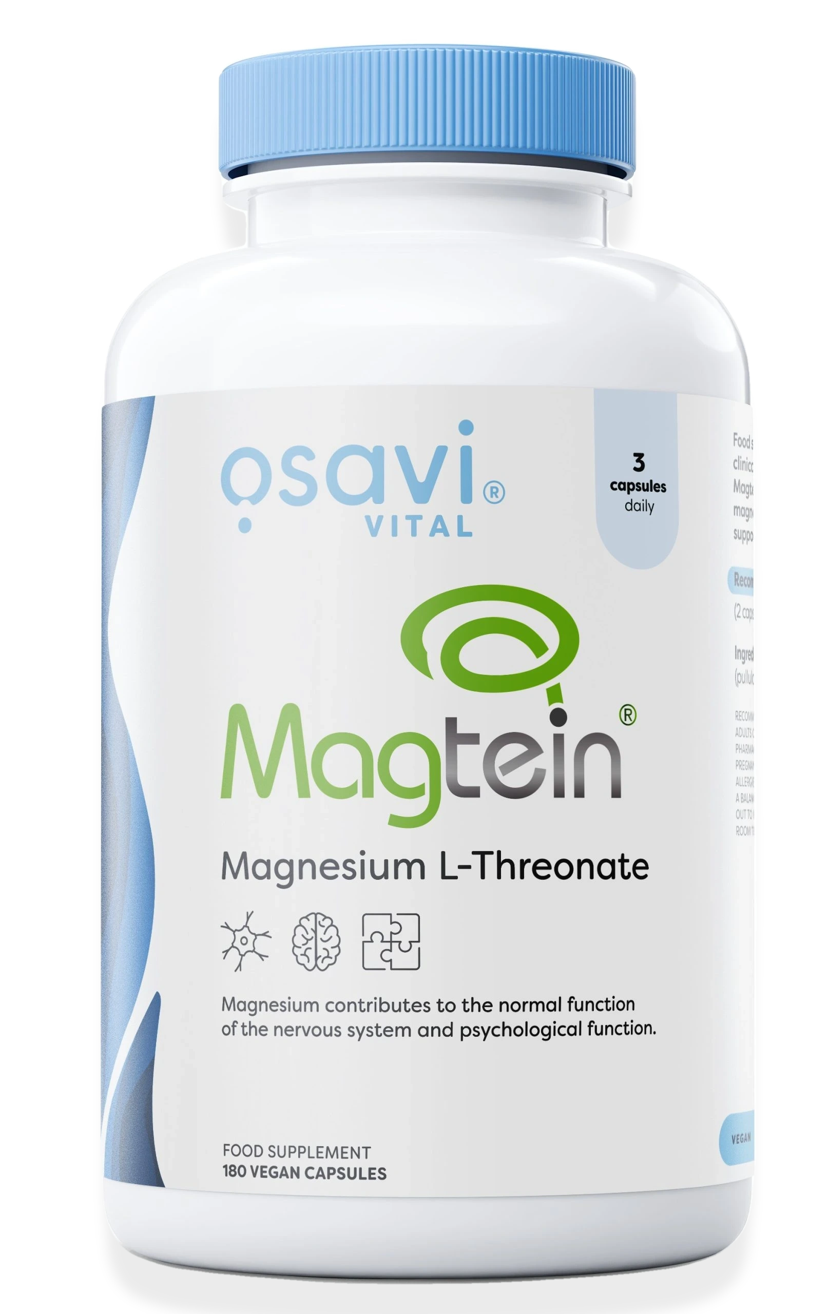 Magtein Magnesium L-threonate - 180 vegan caps