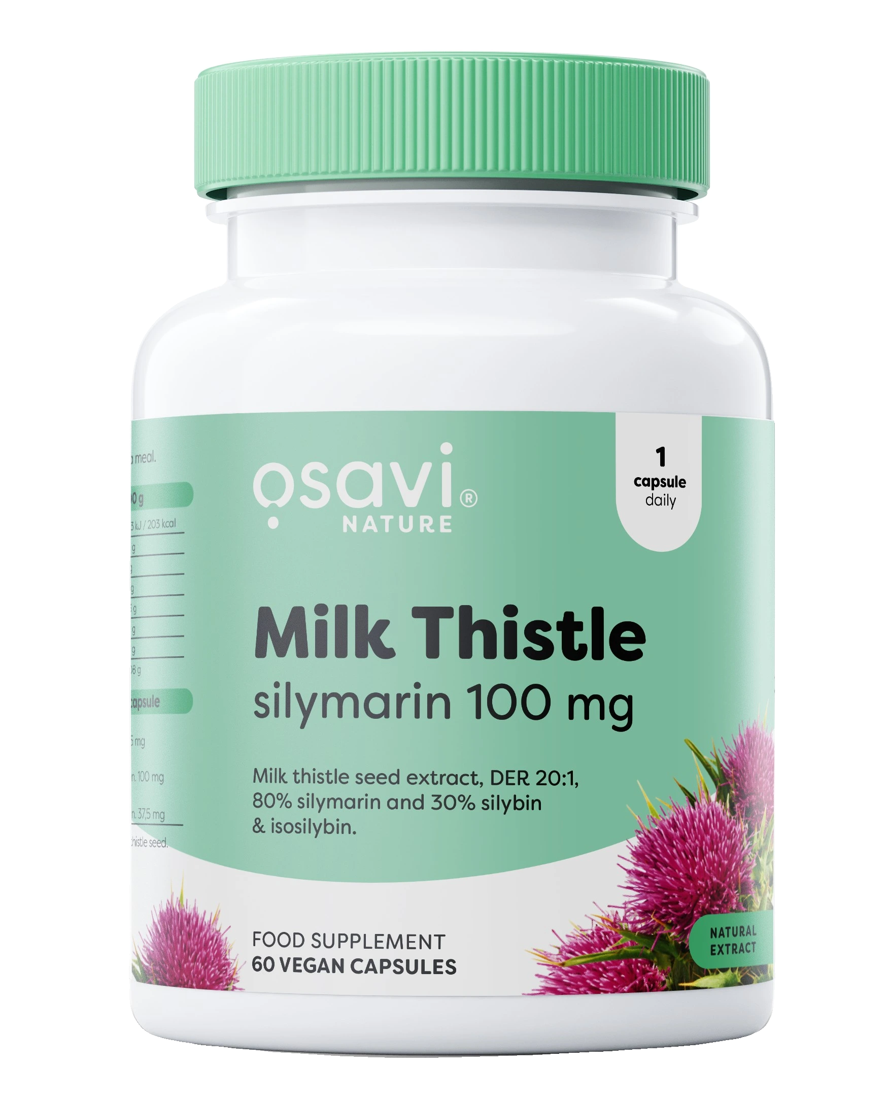 Milk Thistle, Silymarin 100mg - 60 vegan caps